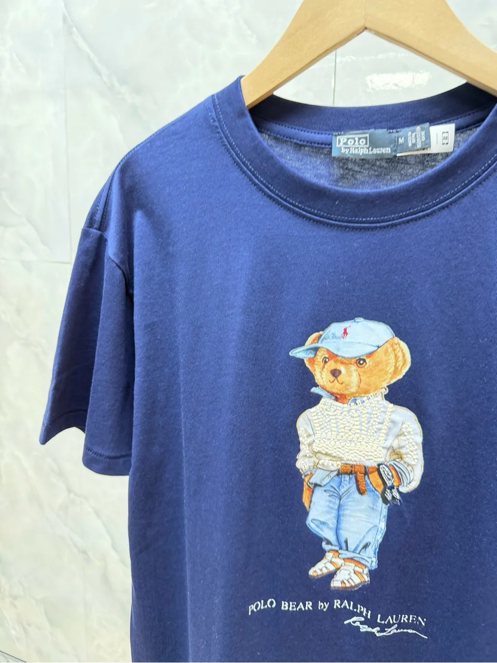 Polo by Ralph Lauren Navy Blue Bear Graphic Short Sleeve Tee